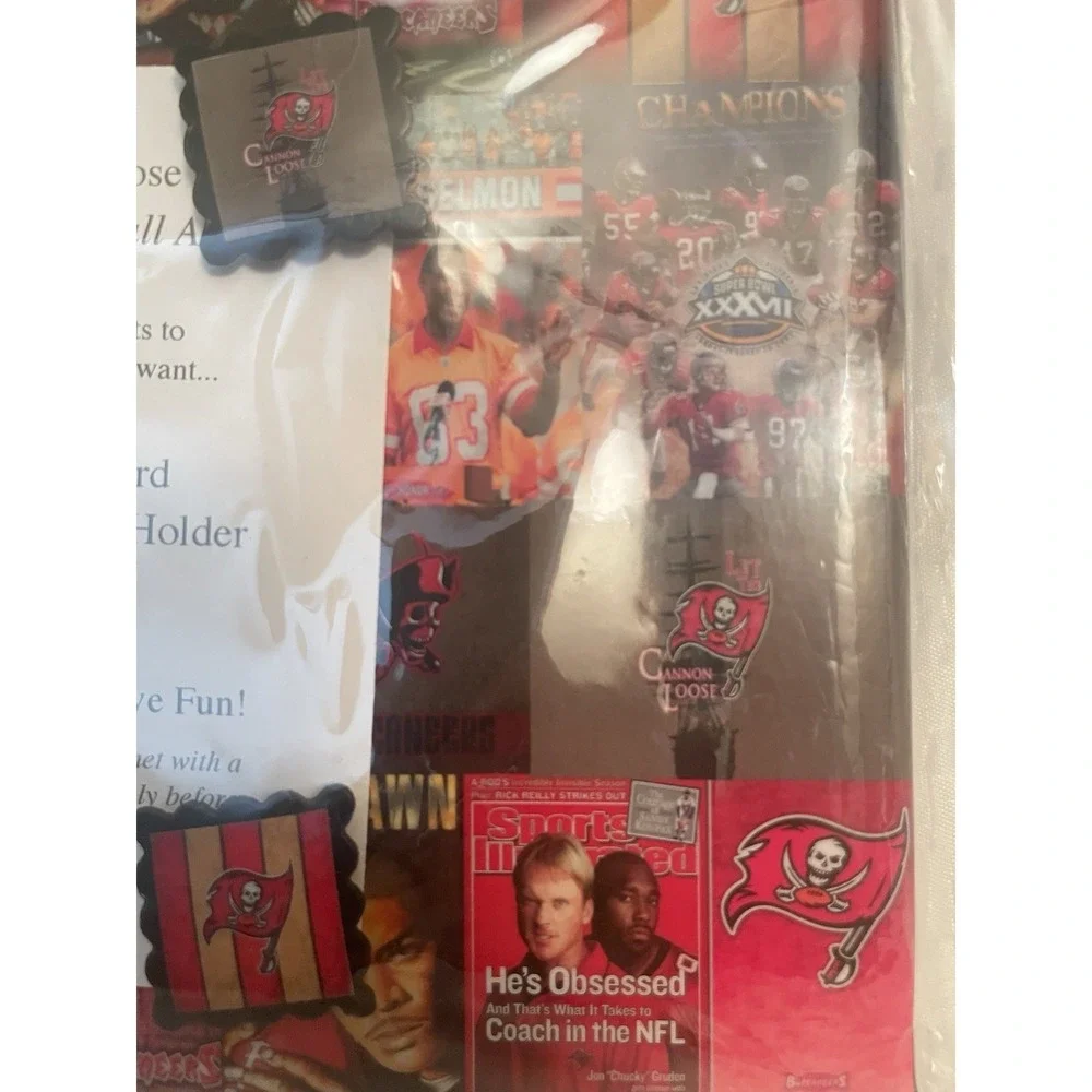 Tampa Bay Buccaneers Multipurpose Decorative Wall Art With Four Magnets NEW